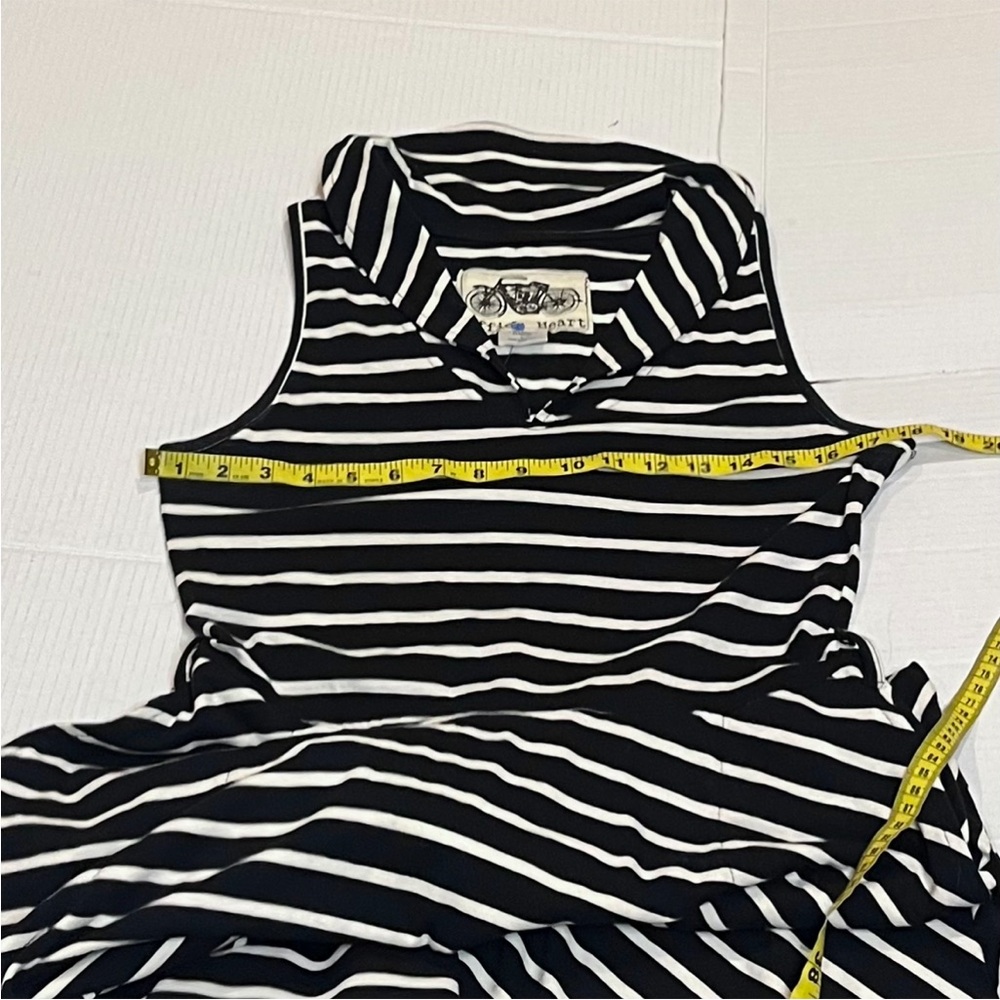 Effie's Heart Navy and White Striped Midi Dress - Picture 8 of 10